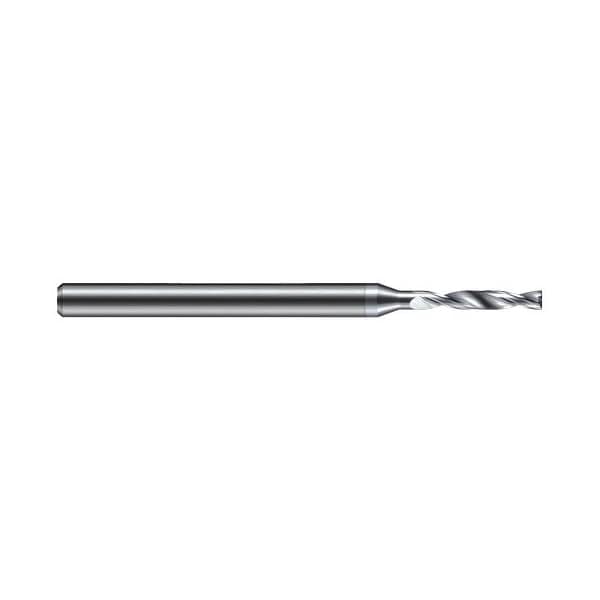 0.793 mm Drill dia x 3.800 mm Flute Length Carbide HP Drill for Flat Bottom, 2 Flutes, TiB2 Coated